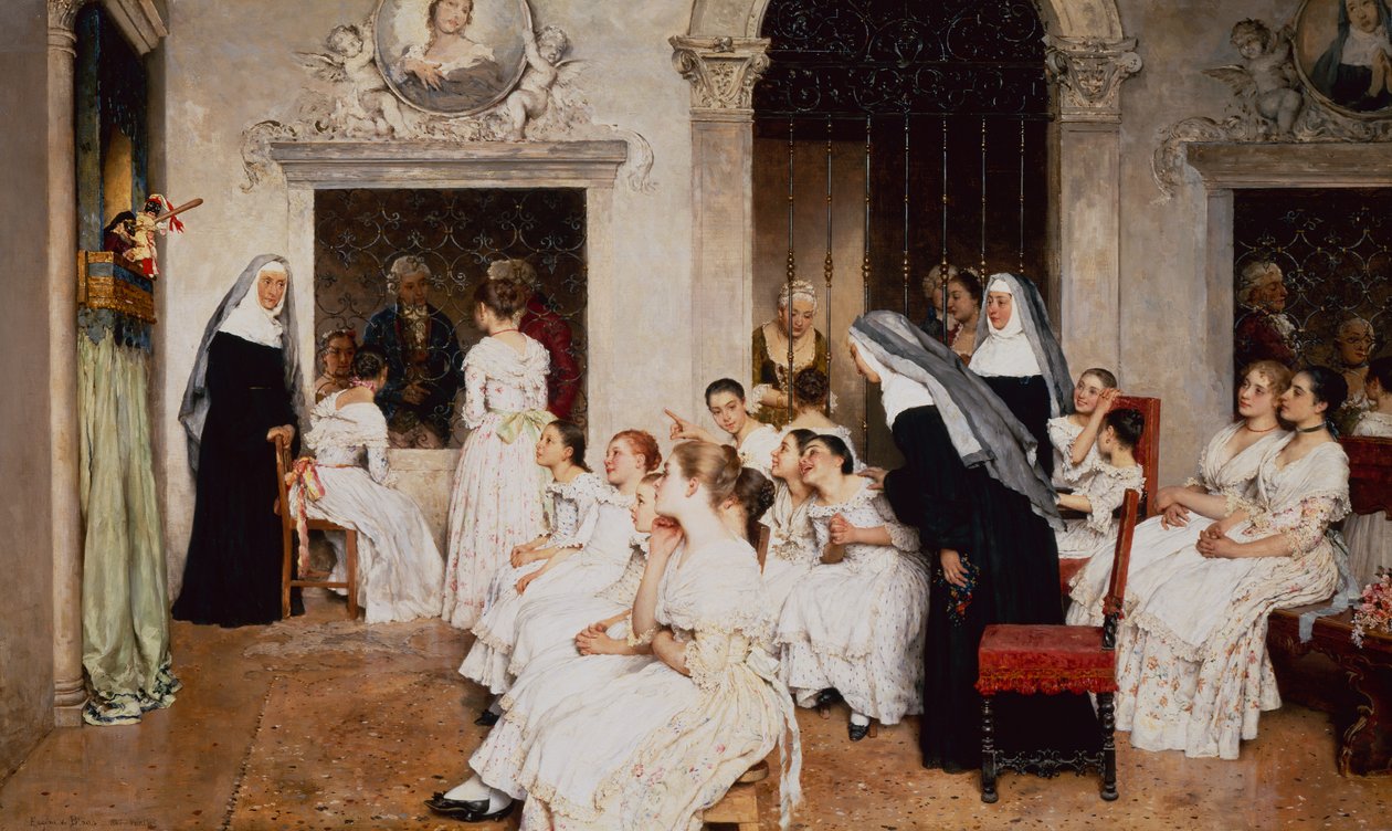Kolostor jelenete Velencében (olaj, vászon) alkotó: Eugen von Blaas