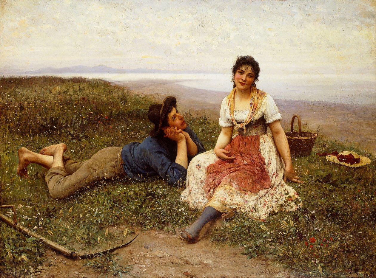 Flört, 1887 alkotó: Eugen von Blaas