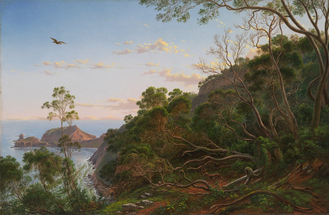 Teafák a Cape Schanck közelében, Victoria alkotó: Eugene von Guérard