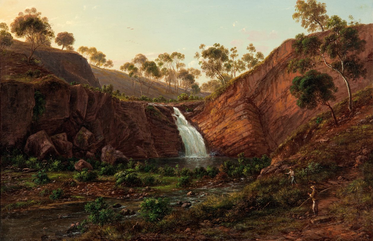 Vízesés a Clyde folyón, Tasmánia alkotó: Eugene von Guérard