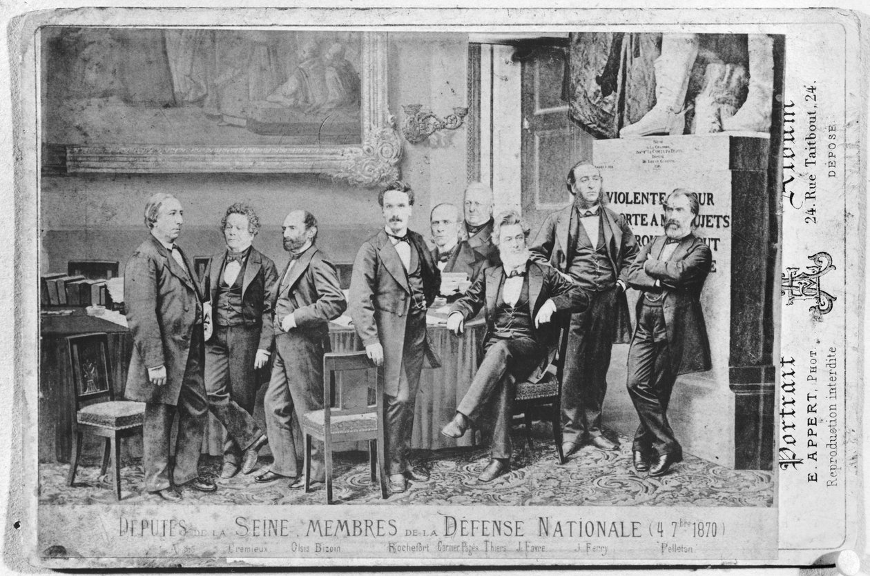 Szajnai képviselők, a honvédelmi kormány tagjai 1870. szeptember 4-én alkotó: Eugene Appert