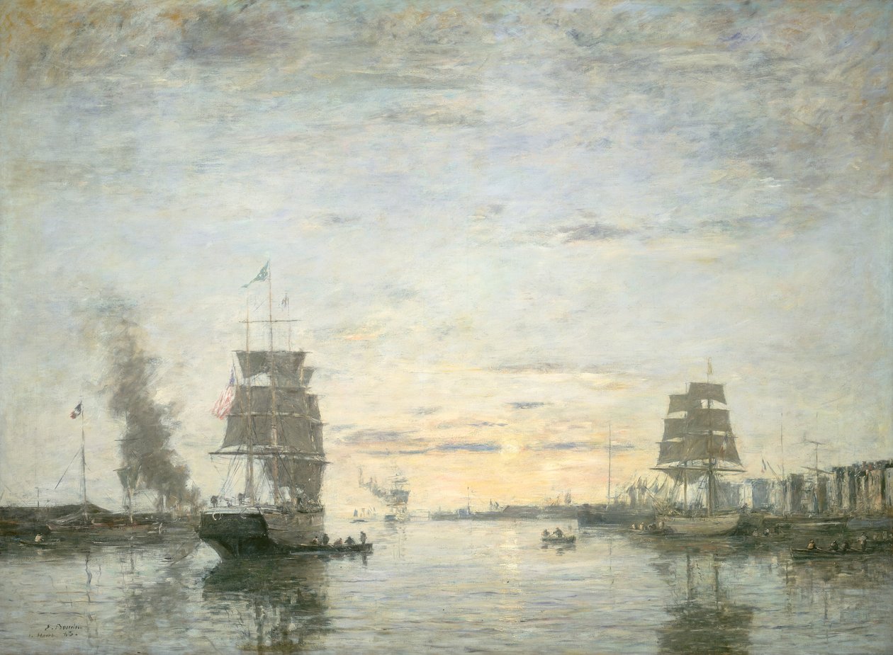 A kikötő bejárata, Le Havre alkotó: Eugene Louis Boudin