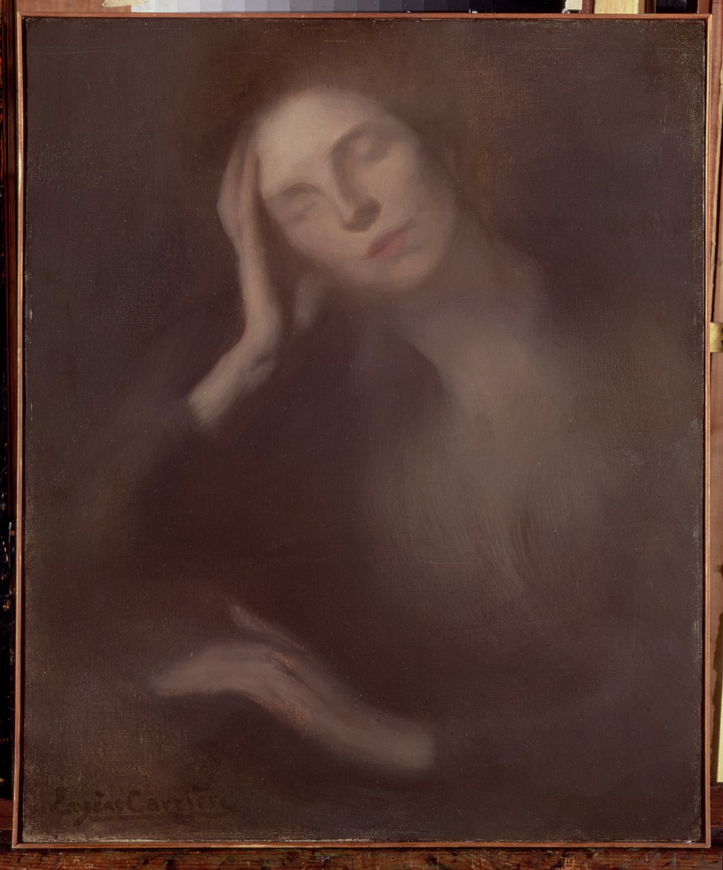 Asztalra támaszkodó nő, 1893 alkotó: Eugène Carrière