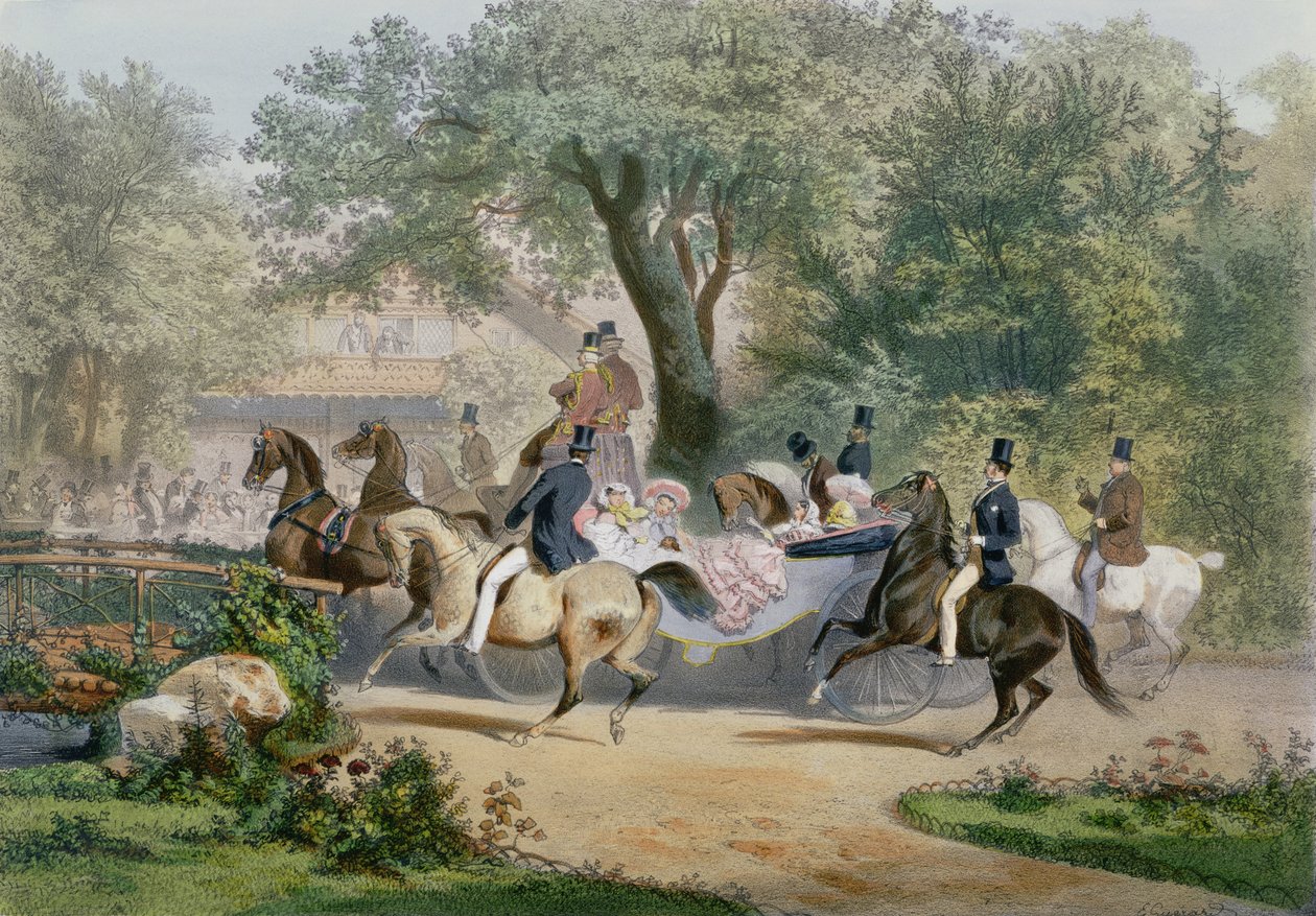 Erdei séta alkotó: Eugene Charles Francois Guerard