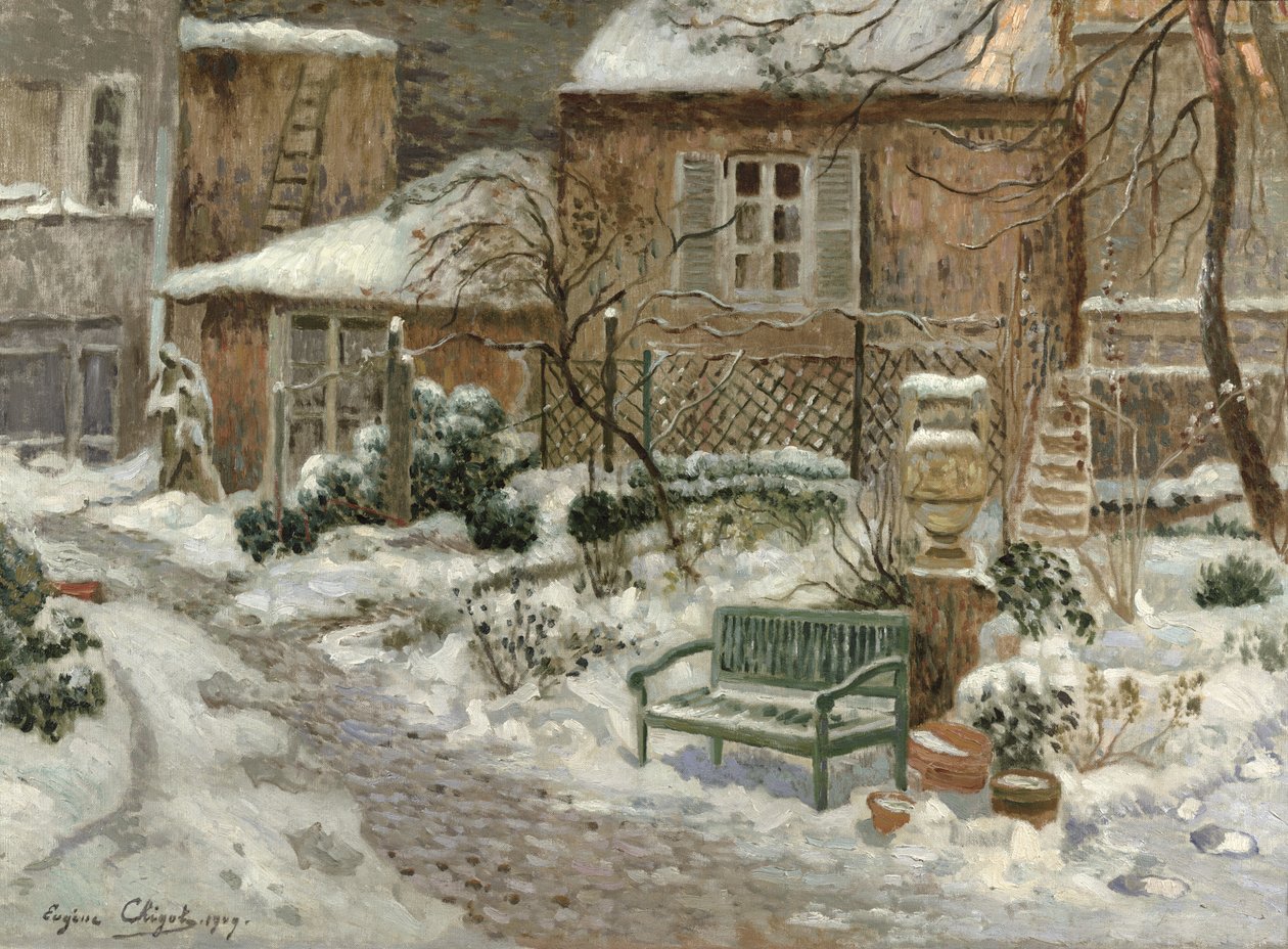 A kert hó alatt, 1909 alkotó: Eugene Chigot