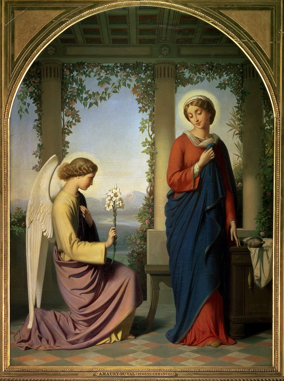 Az angyali üdvözlet, avagy az Annunciáció, 1860 alkotó: Eugene Emmanuel Amaury Duval
