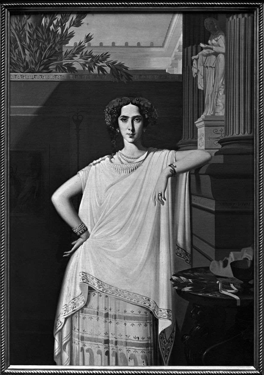 Tragédia vagy, Rachel portréja, 1854 körül alkotó: Eugene Emmanuel Amaury Duval