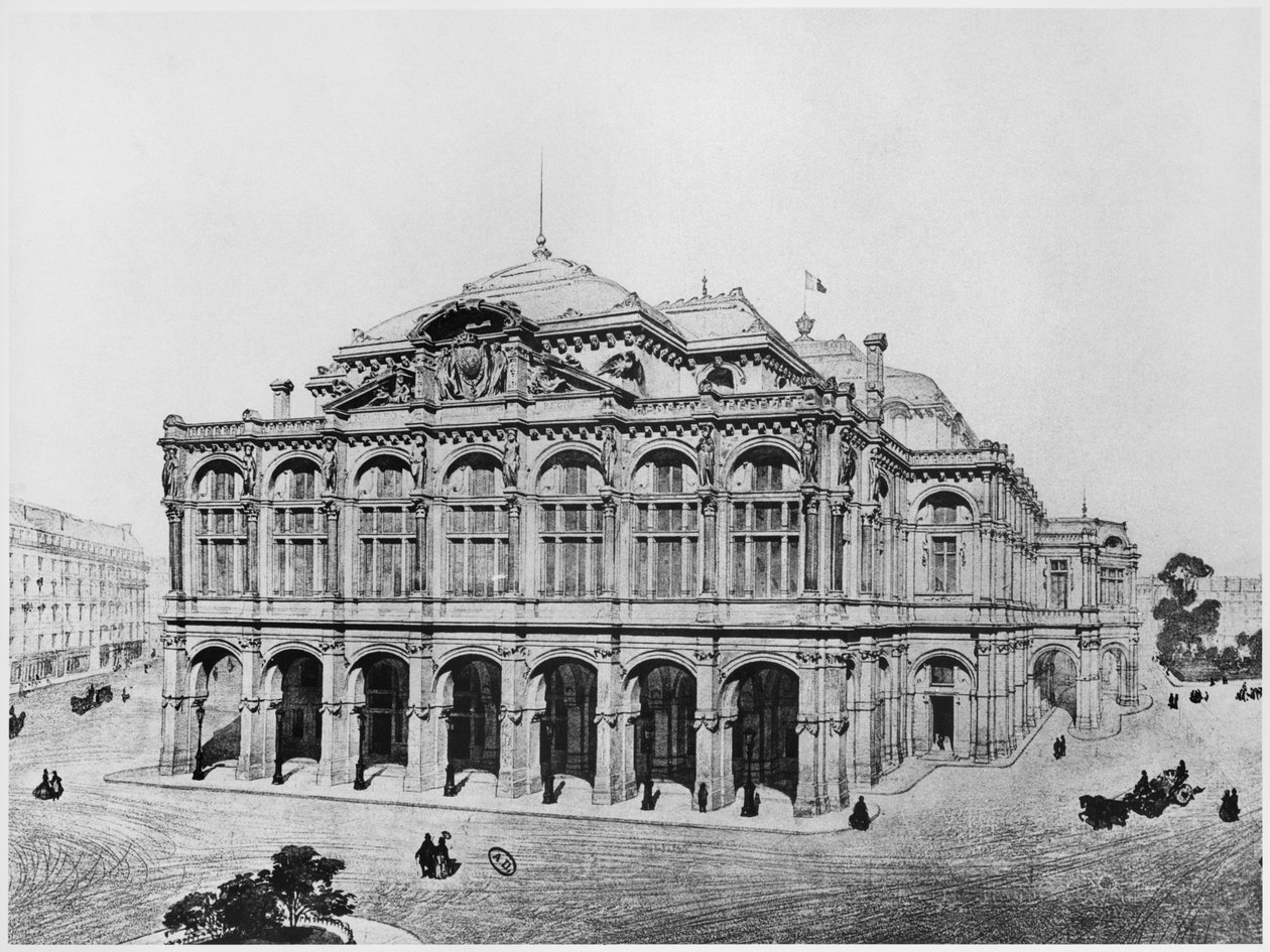 Pályázati projekt a Párizsi Opera számára alkotó: Eugene Emmanuel Viollet le Duc