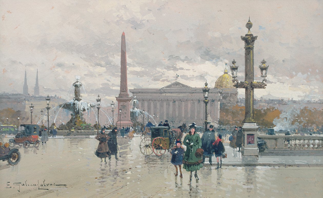 Place de la Concorde alkotó: Eugene Galien Laloue