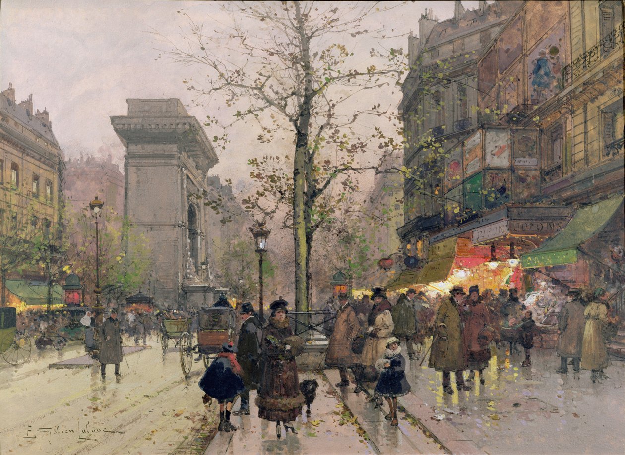Porte St. Denis, Párizs alkotó: Eugene Galien Laloue
