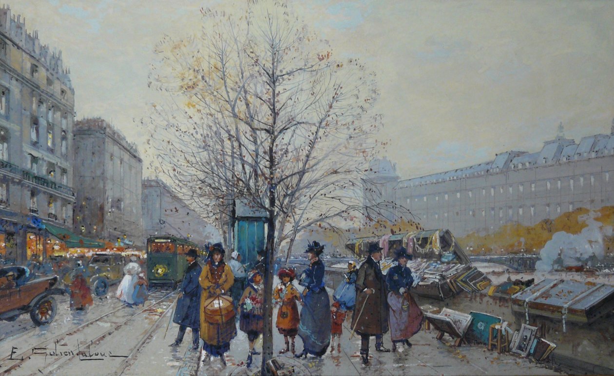 Könyvkereskedők alkotó: Eugene Galien Laloue