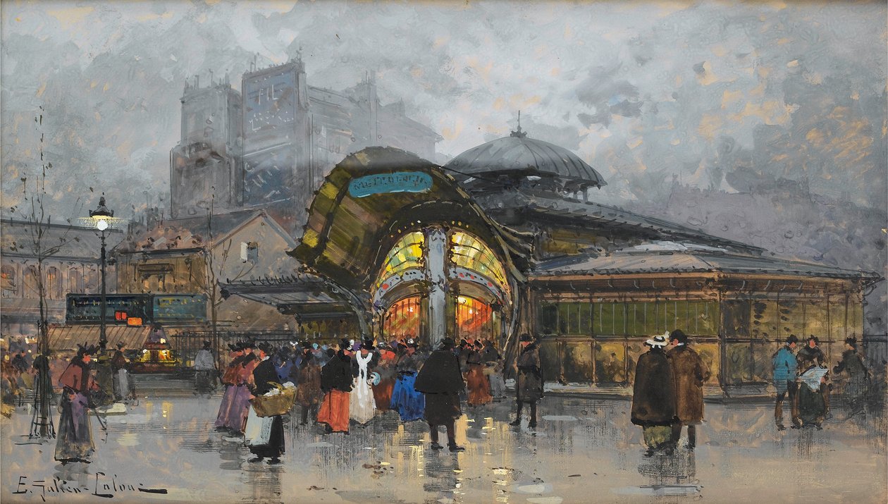 Párizs, Bastille metróállomás alkotó: Eugene Galien Laloue