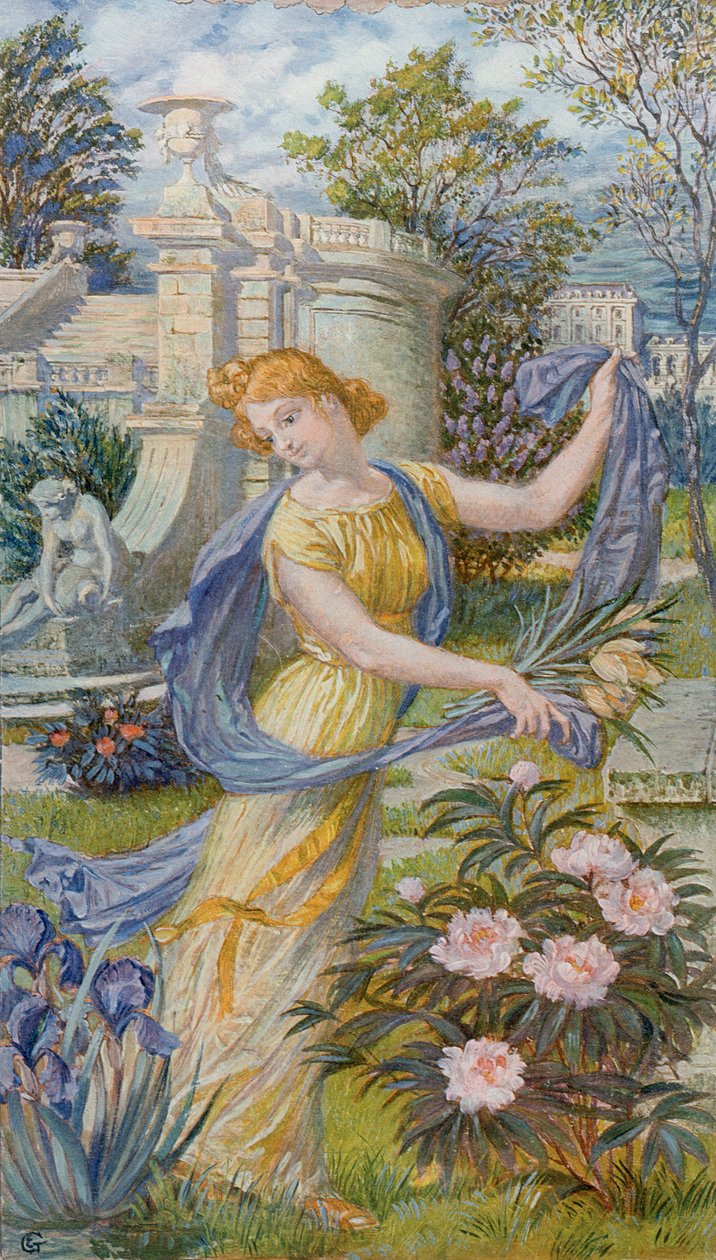 A tavasz allegóriája, 1900 körül alkotó: Eugene Grasset