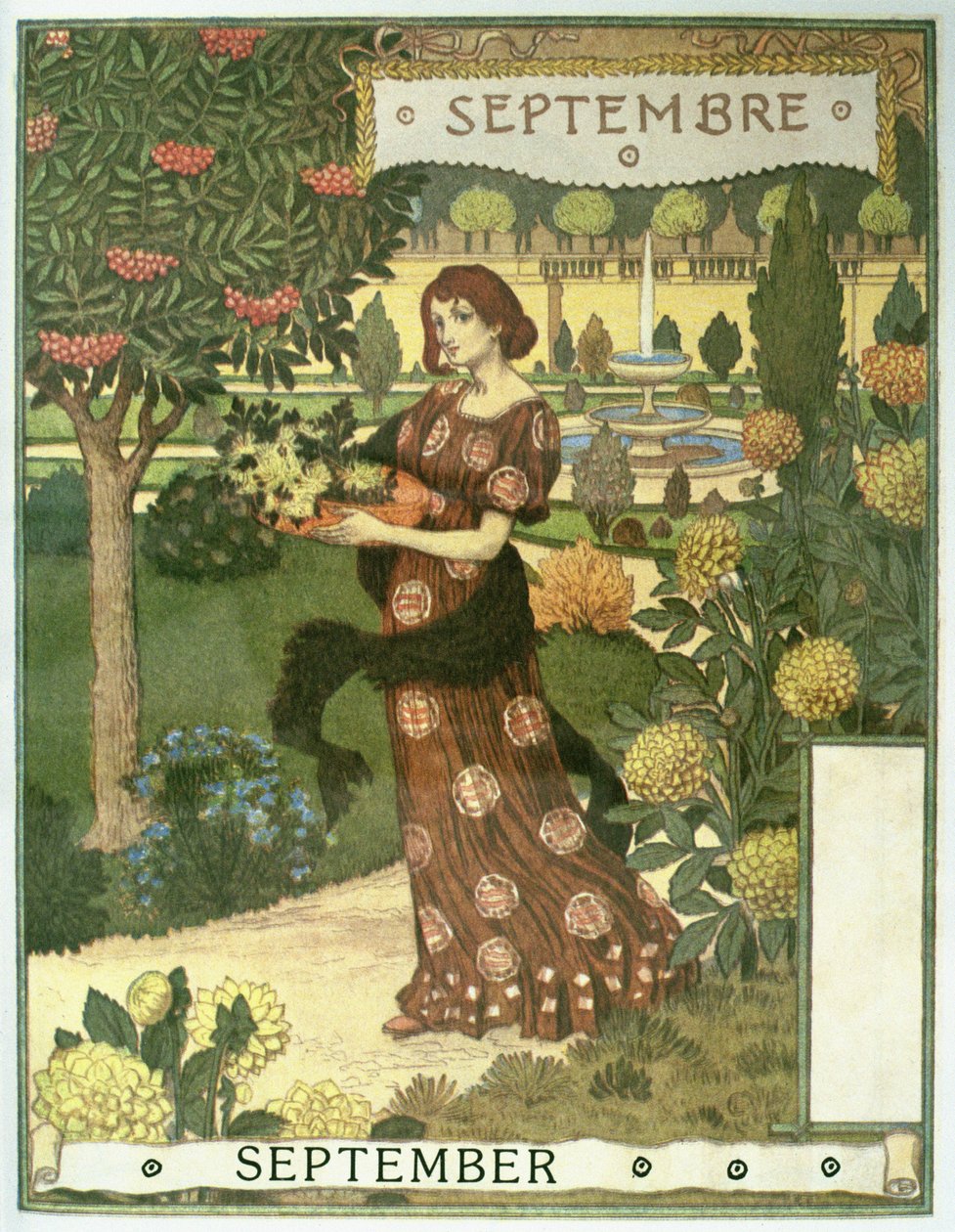 szeptember alkotó: Eugene Grasset