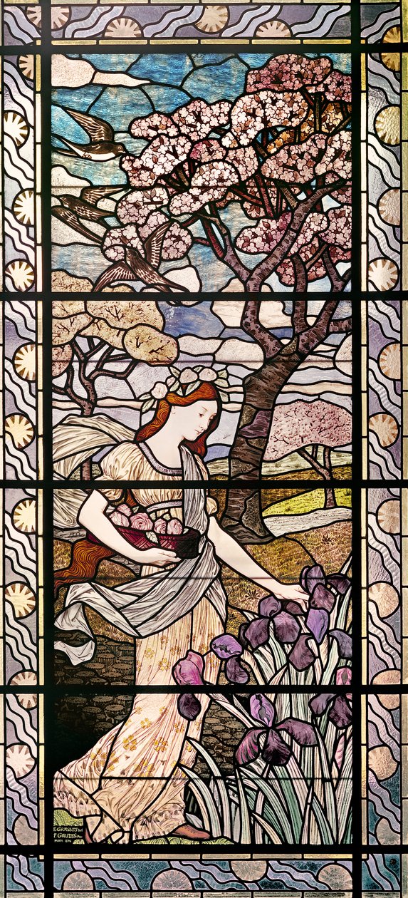 1894 tavasz (ólomüveg) alkotó: Eugene Grasset