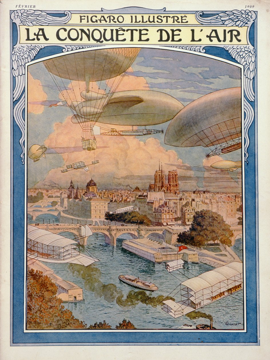 A levegő meghódítása, 1909 alkotó: Eugene Grasset