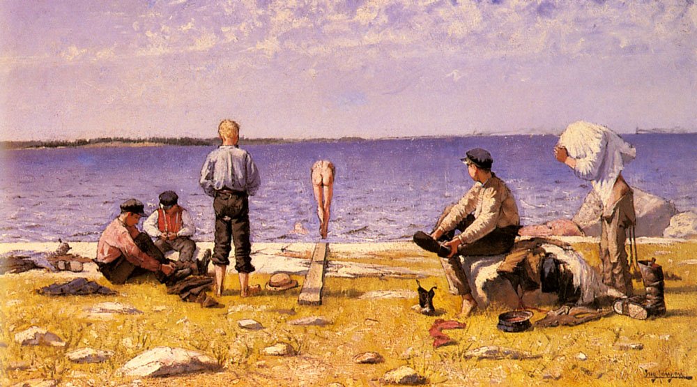 Fiúk a tengerparton alkotó: Eugène Jansson