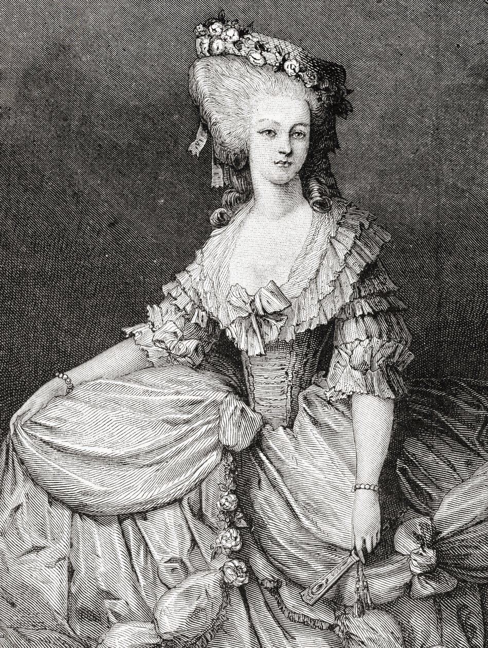 Marie Therese Louise, Lamballe hercegnőjének (1749-92) portréja, amelyet Stephane Pannemaker (1847-1930) vésett alkotó: Eugene Joseph Viollat