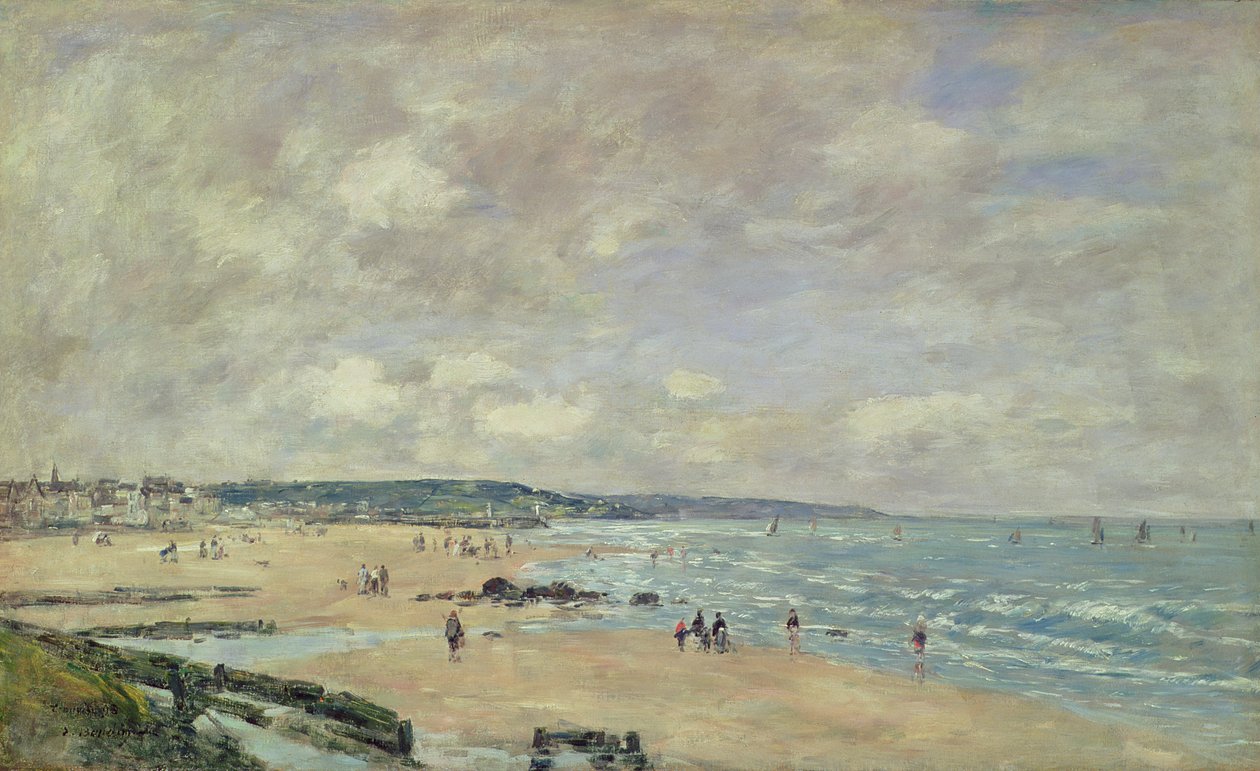 Strand Trouville-ben, 1893 alkotó: Eugene Louis Boudin