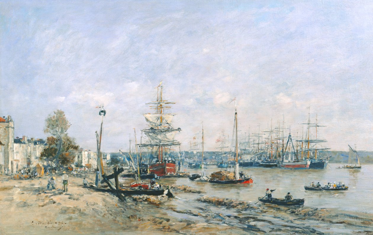 Bordeaux – rakpart és kikötő, 1874 alkotó: Eugene Louis Boudin