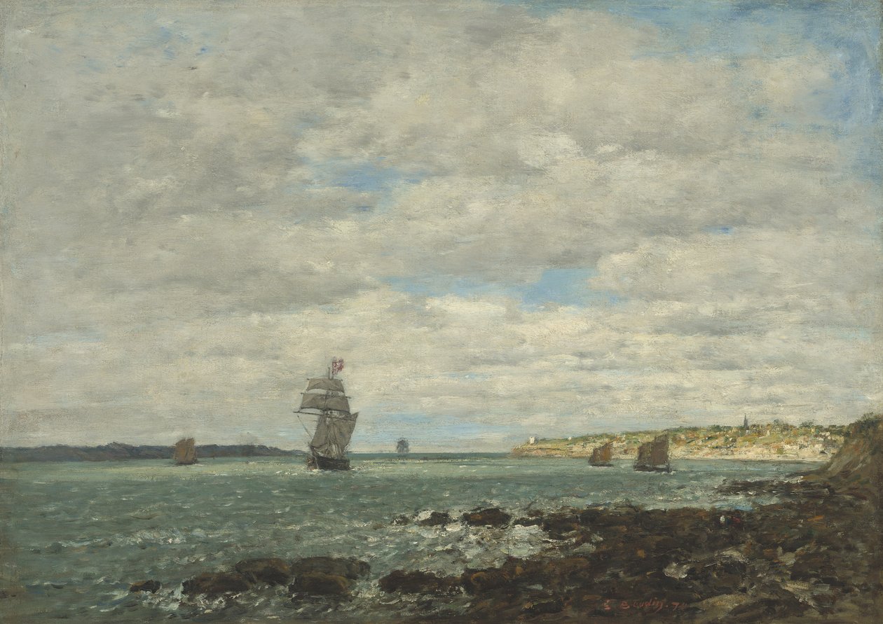 Bretagne partjai, 1870 alkotó: Eugene Louis Boudin