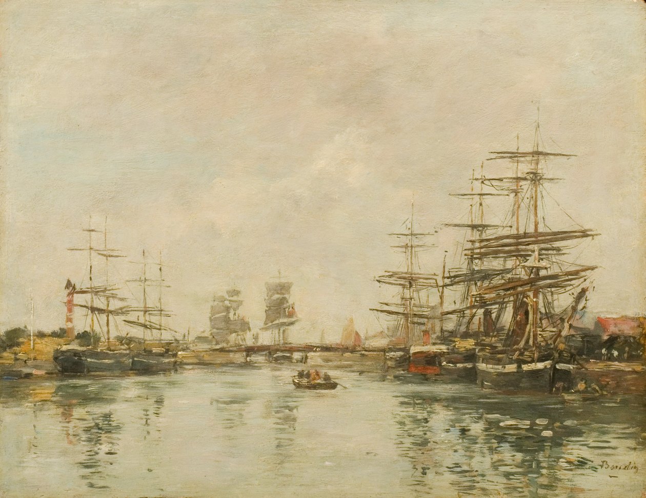 Honfleur kikötője alkotó: Eugene Louis Boudin