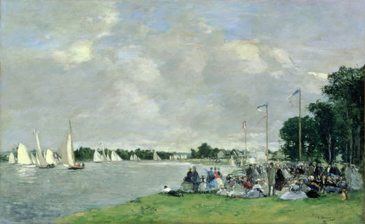 Regatta Argenteuilben, 1866 alkotó: Eugene Louis Boudin