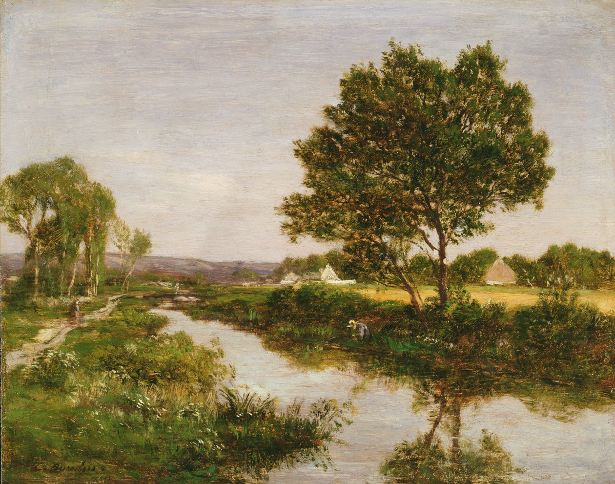 Folyó Quimper külvárosában, 1854-57 alkotó: Eugene Louis Boudin