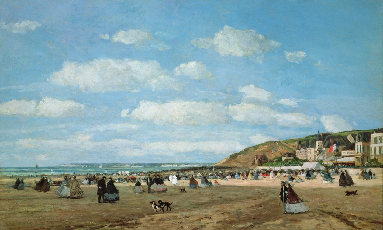 A Trouville-i strand, 1863 alkotó: Eugene Louis Boudin