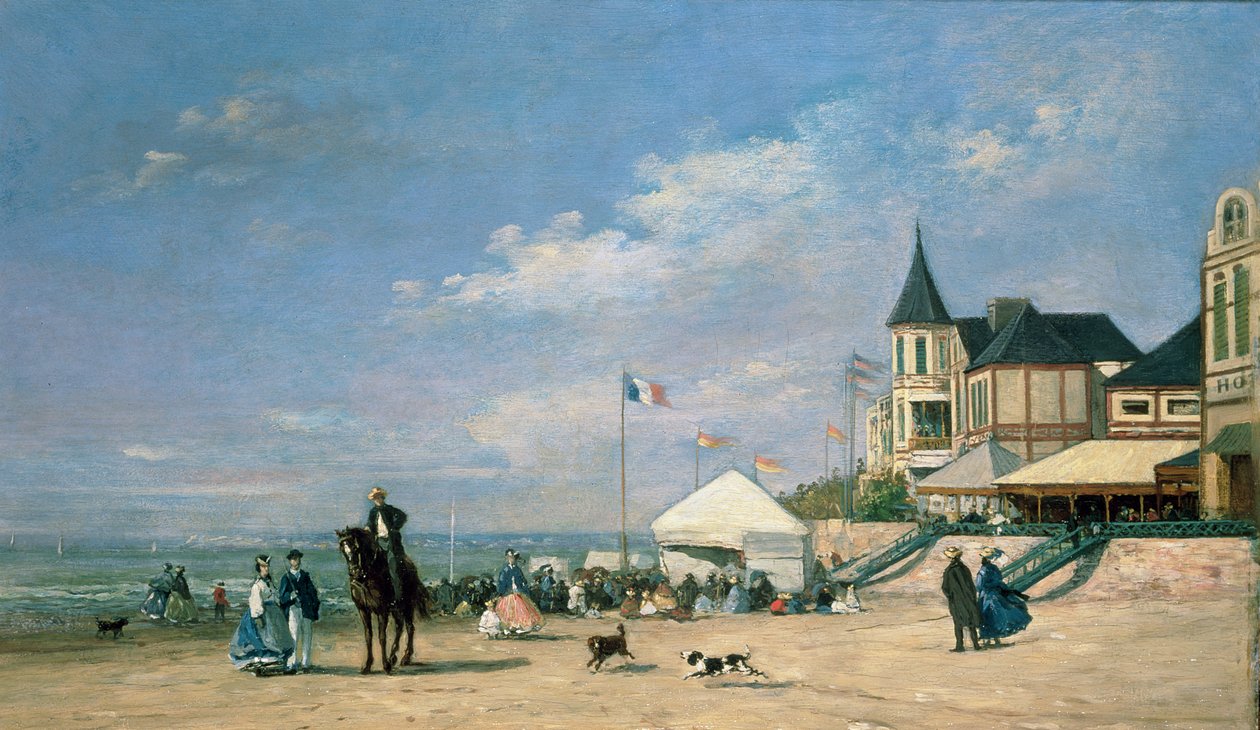 A trouville-i tengerpart, 1863 alkotó: Eugene Louis Boudin