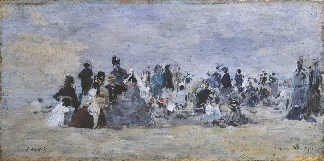 A trouville-i tengerpart, 1875 alkotó: Eugene Louis Boudin