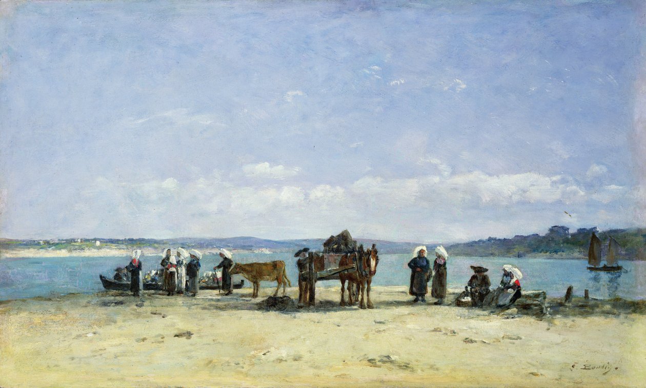 A breton halászfeleségek, 1870-73 alkotó: Eugene Louis Boudin