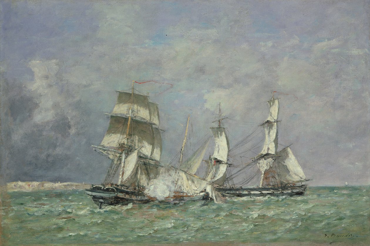 A „Petit Rodeur” elfogása, 1878 alkotó: Eugene Louis Boudin