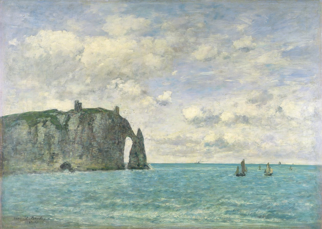 A sziklák Etretatban, 1890 alkotó: Eugene Louis Boudin
