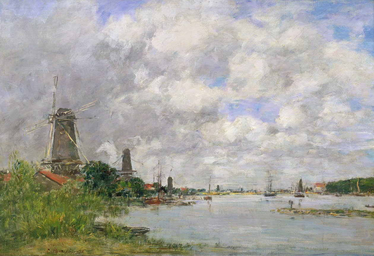A Meuse folyó Dordrechtben, 1876 alkotó: Eugene Louis Boudin