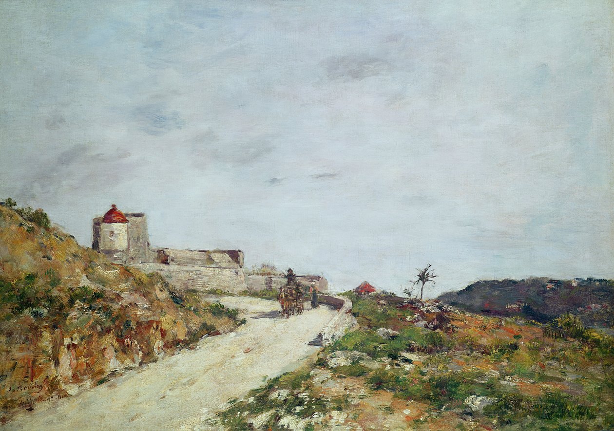 A villefranche-i fellegvárhoz vezető út, 1892 alkotó: Eugene Louis Boudin