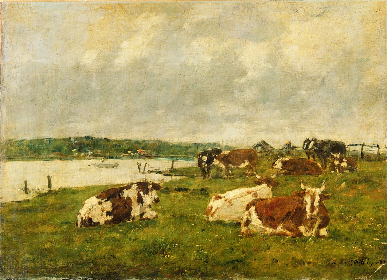 A Touques völgye, 1887 alkotó: Eugene Louis Boudin