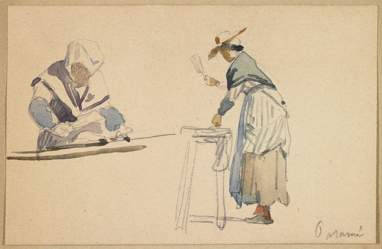 Két mosónő alkotó: Eugene Louis Boudin