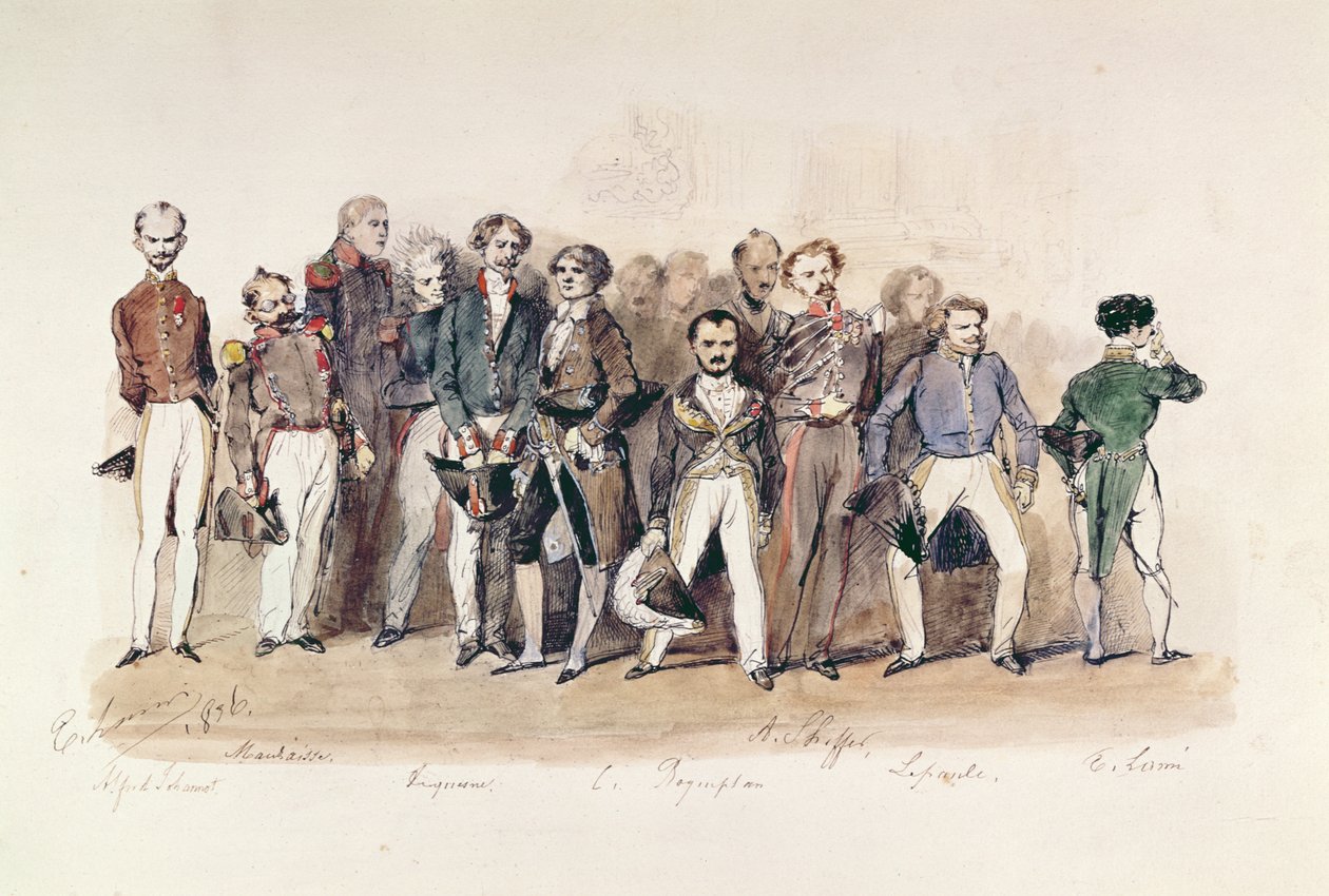 "A versailles-i festők". 1836 alkotó: Eugene Louis Lami