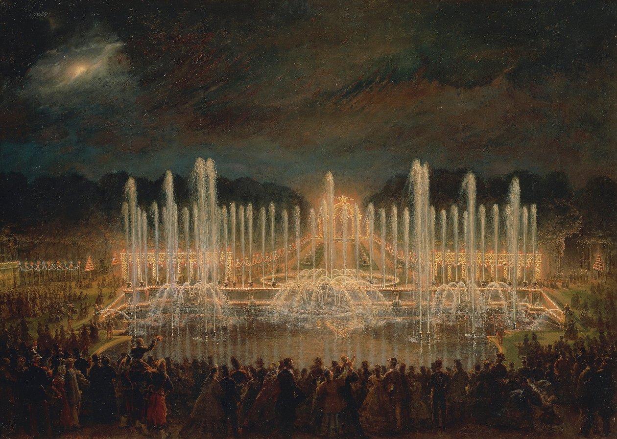 Franciaország, Versailles, Nocturne Versailles-ban (A nagy vizek Versailles-ban) alkotó: Eugene Louis Lami