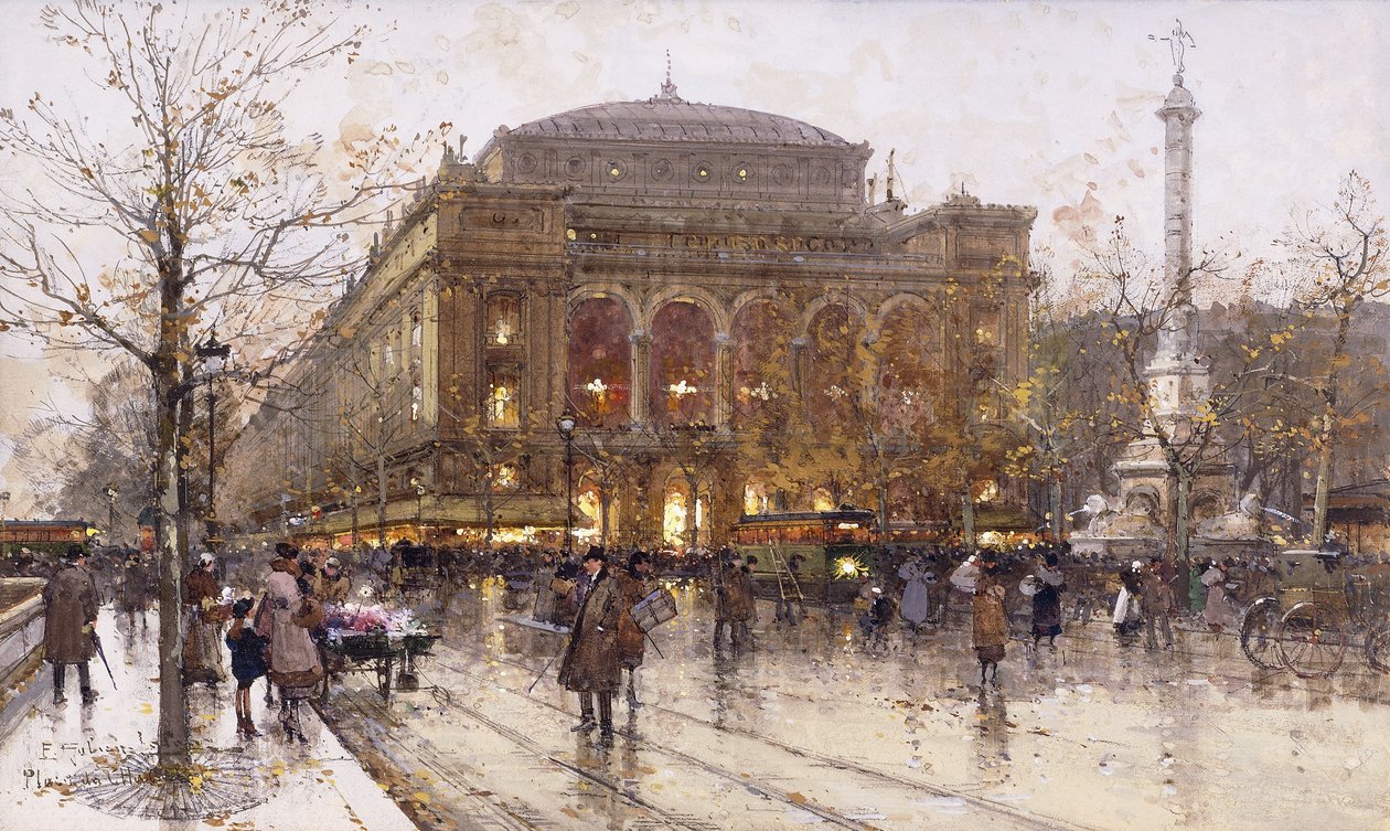 Place du Chatelet alkotó: Eugene Galien Laloue