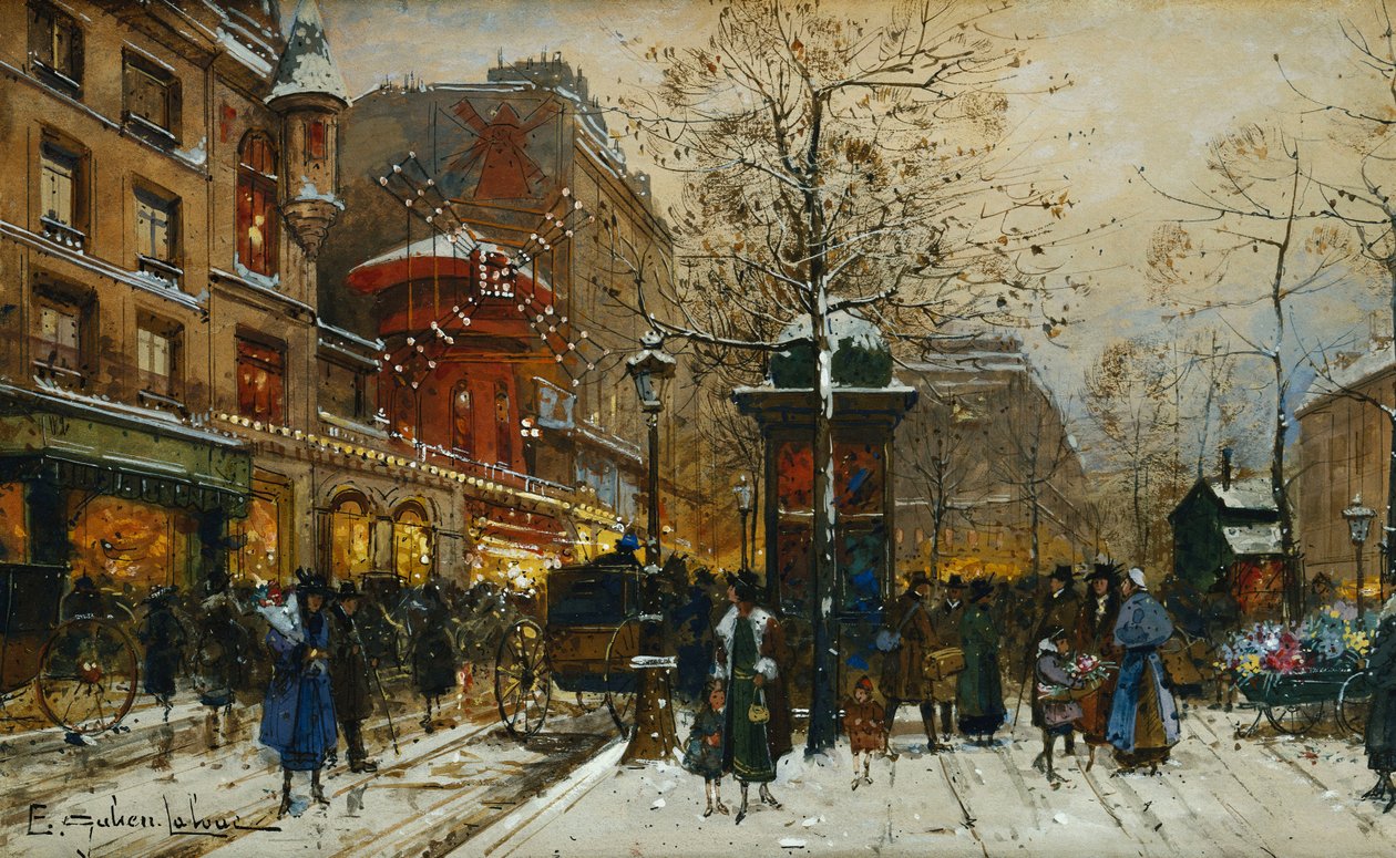 Moulin Rouge, Párizs alkotó: Eugene Galien Laloue