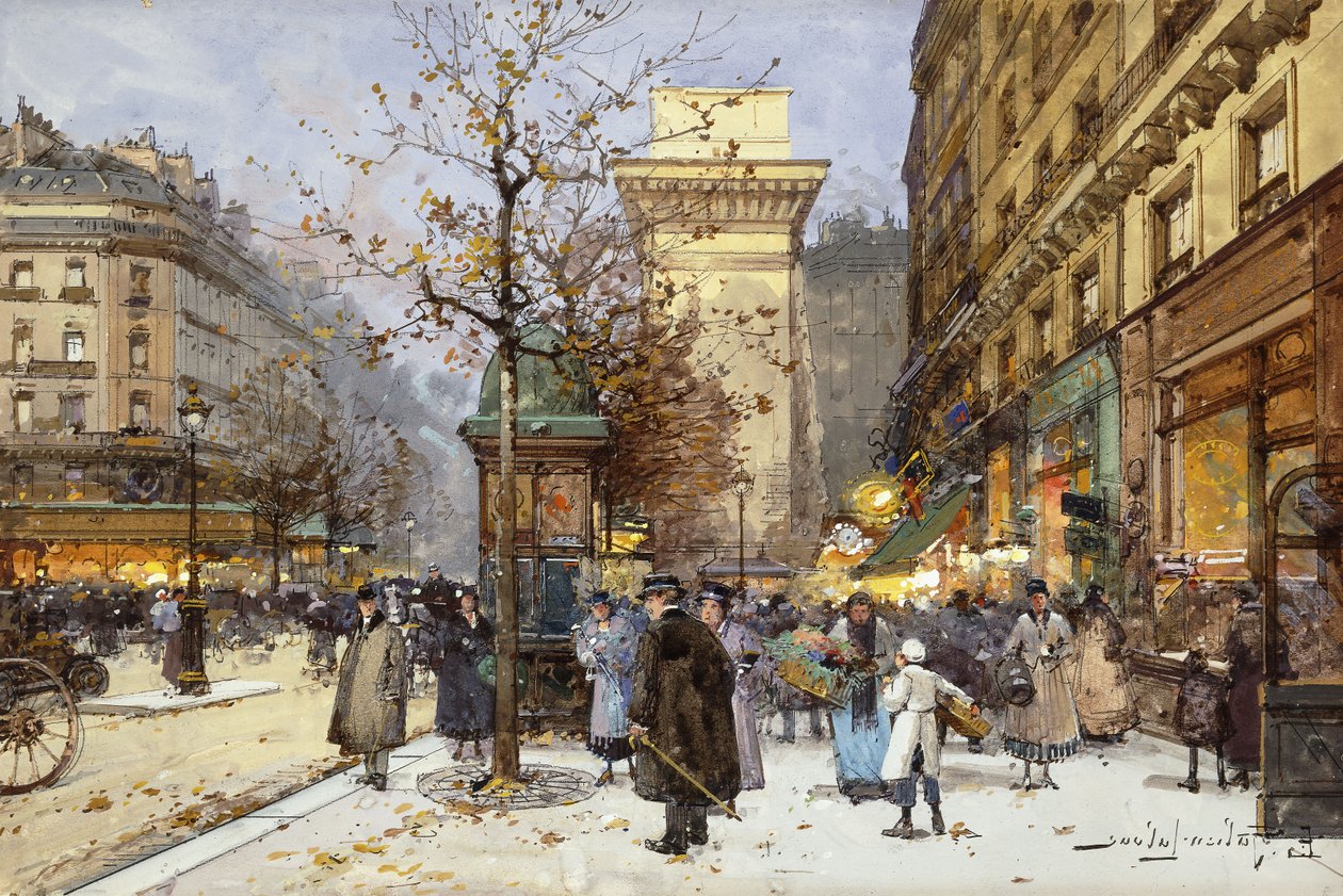 A Le Boulevard St. Denis alakjai a Twilightban alkotó: Eugene Galien Laloue