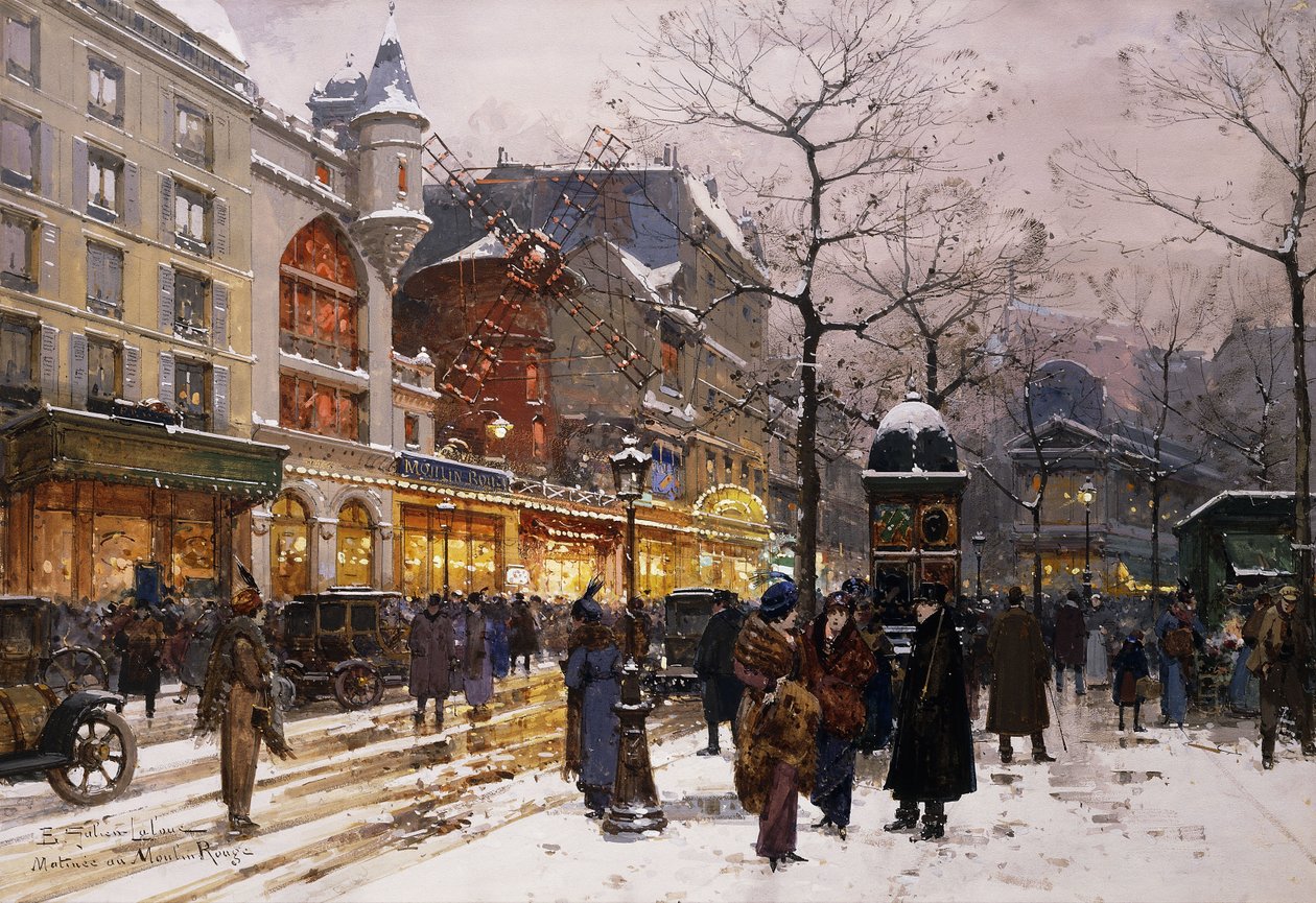 Matiné a Moulin Rouge-ban, Párizsban alkotó: Eugene Galien Laloue