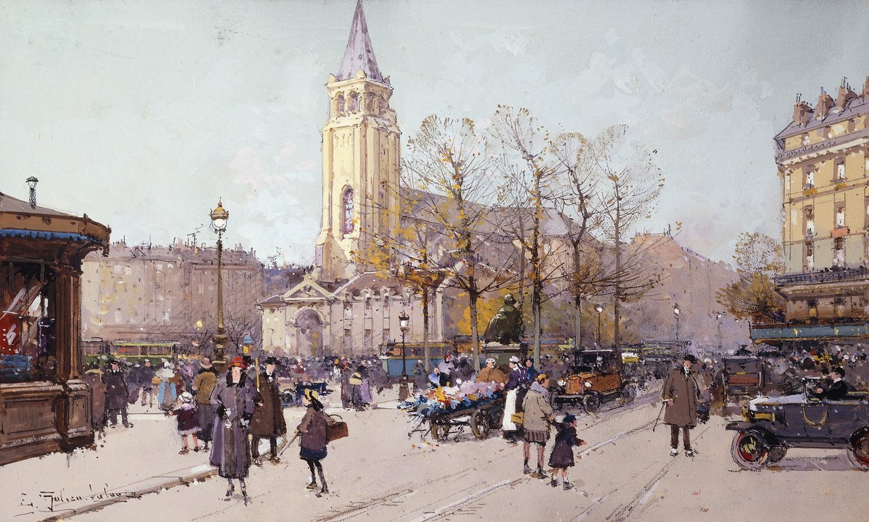St. Germaine de Pres alkotó: Eugene Galien Laloue