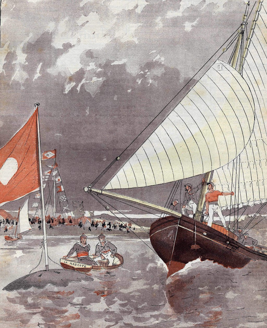 Regates Le Havre-ban 1892-ben, Mr. Courbon akvarellje alapján. alkotó: Eugene (after) Courboin