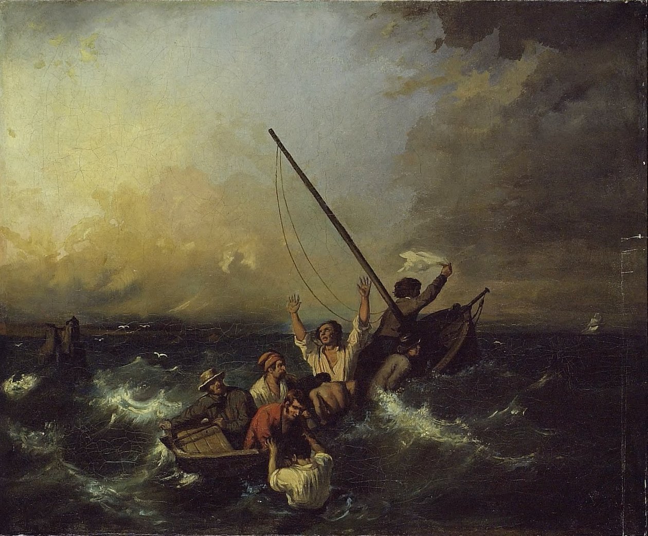 Hajóroncs (olaj, vászon) alkotó: Eugene (after) Isabey