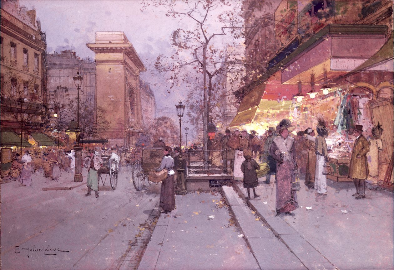 St. Denis kapu alkotó: Eugene 1854 1941 Galien Laloue