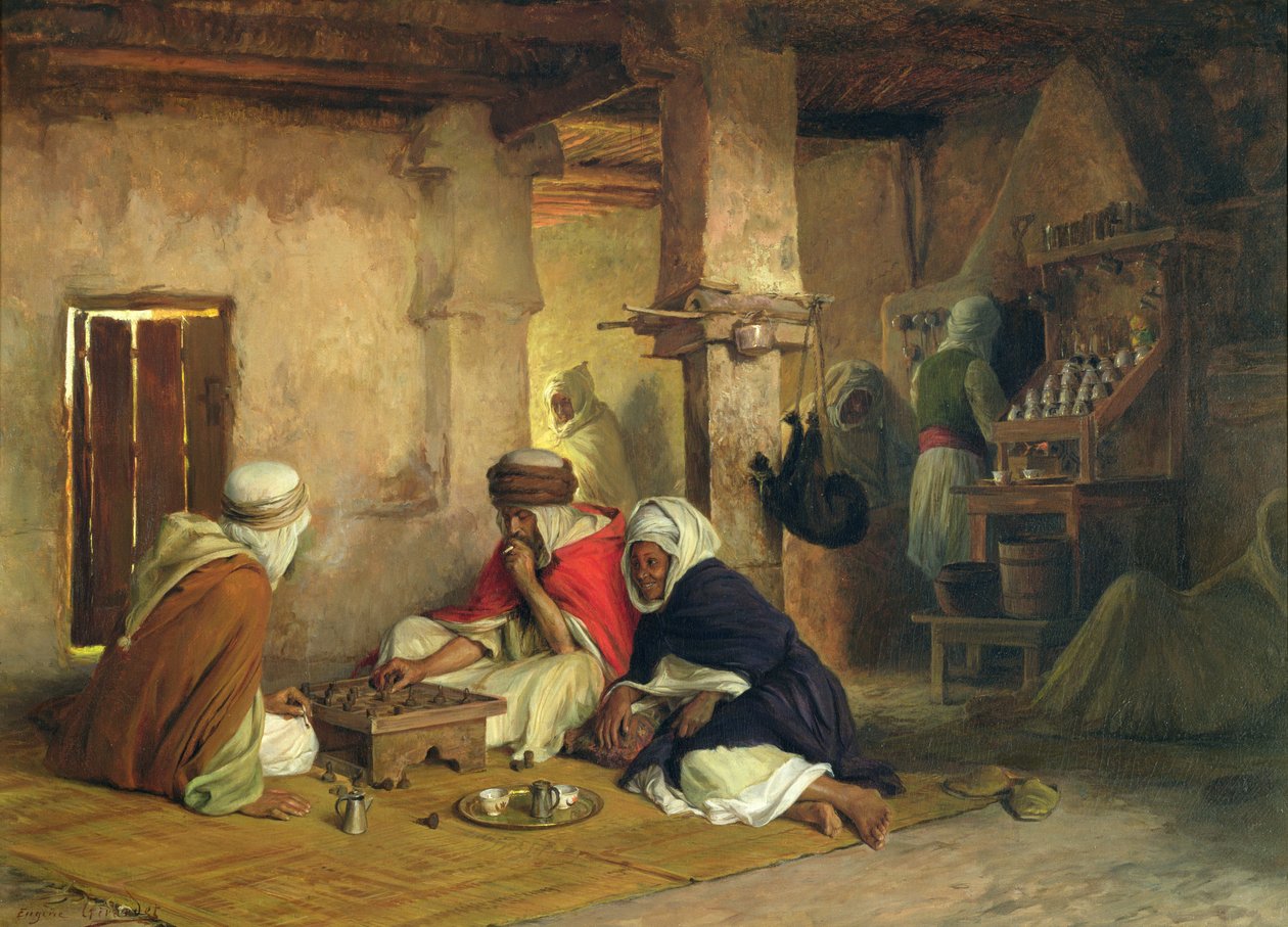 Marokkói Kávéház, 1874 körül alkotó: Eugene Alexis Girardet