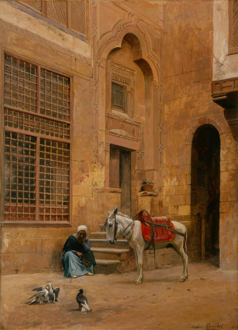 Az udvar (olaj, vászon) alkotó: Eugene Alexis Girardet